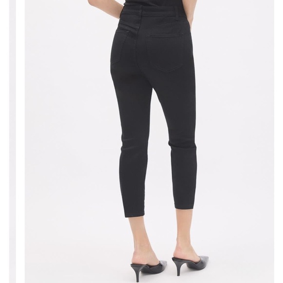 2/$30 🖤 RW&Co. Women’s Black Cropped High Rise Natalie Jeans Size Large - Picture 3 of 5